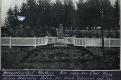 Kriegerfriedhof in Monthois während des Ersten Weltkriegs