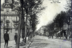 Mezières während des Ersten Weltkriegs mit Blick auf den Boulevard der Deux Villes und das ehemalige Lazarett
