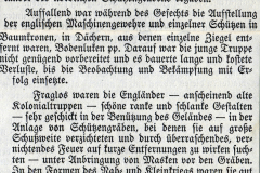 Bericht über den Angriff der Division auf die englischen Stellungen während des Ersten Weltkriegs