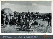Artillerieeinheit in der Champagne während des Ersten Weltkriegs