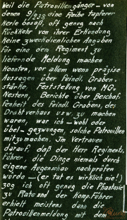 Erfahrungen von Soldaten während des Ersten Weltkriegs an den Patrouillenwegen in gefährlichen Einsatzgebieten