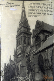 Erinnerung an die Kirche Notre-Dame in Mézières während des Ersten Weltkriegs