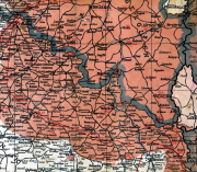 Historische Karte des Ersten Weltkriegs zeigt Frontlinien und wichtige Städte in Europa