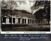 Wandelhalle der neuen Kurhausanlagen in Aachen während des Ersten Weltkriegs