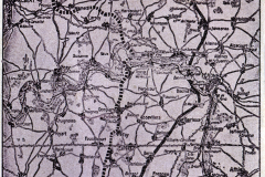 Karte der Somme-Front während des Ersten Weltkriegs im September 1916