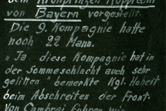 Besuch des Kronprinzen Ruprecht von Bayern bei der 9. Kompanie in Cambrai während des Ersten Weltkriegs