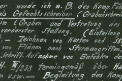 Dokument über den Einsatz von Kompanieführern im Ersten Weltkrieg in einem deutschen Lager