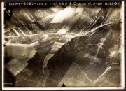 Aufnahme der Frontlinie während des Ersten Weltkriegs aus der Luft, aufgenommen am 20. Mai 1918