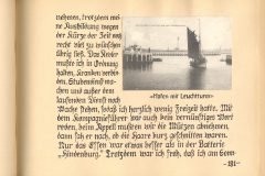 Hafen mit Leuchtturm während des Ersten Weltkriegs mit Schiffsv