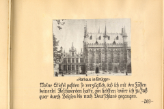 Historisches Rathaus in Brügge während des Ersten Weltkriegs u