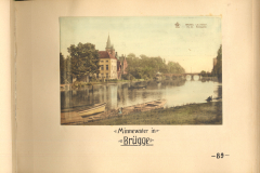 Minnewater in Brügge während des Ersten Weltkriegs mit histori