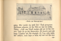 Kirche von Westende-Dorf während des Ersten Weltkriegs mit zers