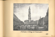 Marktplatz in Brügge im 17. Jahrhundert während des Ersten Weltkriegs