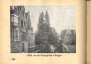 Blick auf die Vlamingbrücke in Brügge während des Ersten Weltkriegs