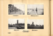 Ansicht von Ostende während des Ersten Weltkriegs mit Seedeich, Hafen, Bahnhof und Rennbahn