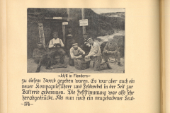 Idyll in Flandern während des Ersten Weltkriegs mit Soldaten und Zivilisten