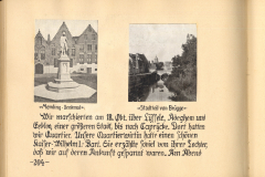 Denkmäler und Stadteindrücke aus Memling und Brugge während des Ersten Weltkriegs