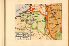 Historische Landkarte von Belgien während des Ersten Weltkriegs im Maßstab 1