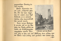 Verheerungen nach dem Brand in Mechlen während des Ersten Weltkriegs auf einem sonntäglichen Nachmittag