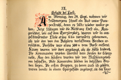 Bericht über die Kämpfe bei Leef während des Ersten Weltkriegs am 29. September