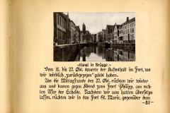 Kanal in Brügge während des Ersten Weltkriegs