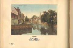 Brügge im Ersten Weltkrieg mit Blick auf den Kanal und die historischen Gebäude, aufgenommen während Heinrich von Eickens Dienstzeit im Expeditionskorps Belgien