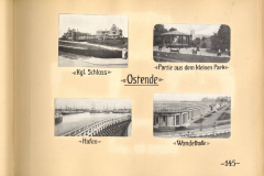 Ostende im Ersten Weltkrieg mit Blick auf das kgl. Schloss, Hafen, Wandelhalle und Park