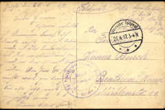 Historischer Briefpostkarte aus Ersten Weltkrieg