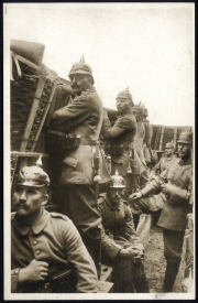 Soldaten des Ersten Weltkriegs in einer Formation