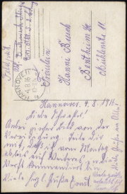 Historisches Briefchen aus Erster Weltkrieg