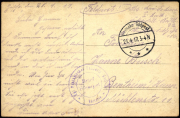 Historischer Briefpostkarte aus Ersten Weltkrieg