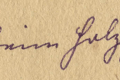 Elegante Handschrift auf ursprünglich gefärbtem Papier aus dem 19. Jahrhundert