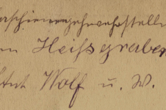 Handschriftliche Mitteilung eines unbekannten Verfassers im Heißgraben mit Bezug auf ein Ereignis und Personen der damaligen Zeit