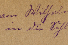 Handgeschriebene Notiz über persönliche Gedanken und Empfindungen in einer alten Schriftform