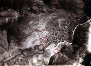 Luftaufklärungsbilder von Stabia an der Westfront mit strategischen Markierungen