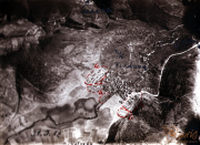 Luftaufklärungsbilder von Stabia an der Westfront mit strategischen Markierungen