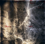 Strategische Luftaufklärung über Stabia zeigt Gelände und Infrastruktur an der Westfront im Jahr 1917