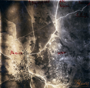 Strategische Luftaufklärung über Stabia zeigt Gelände und Infrastruktur an der Westfront im Jahr 1917