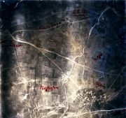 Luftaufklärung über Stabia während des Zweiten Weltkriegs am 3.8.1942, strategische Erfassung des Westfrontgebiets