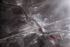 Luftaufklärungsbilder von Stabia an der Westfront mit strategisch markierten Zielen