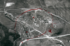 Strategische Luftaufklärung über Stabia an der Westfront mit Markierungen und Erkennungszeichen