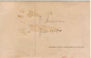 Historische Postkarte mit handschriftlicher Notiz aus dem Jahr 1913