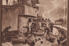 Marineroutine auf einem deutschen Schlachtschiff während des Skagerrak-Kampfes