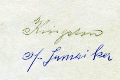 Handschriftliche Unterschriften auf Papier