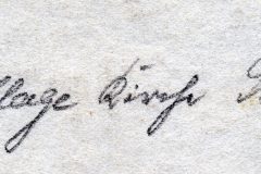 Handschriftlicher Vermerk „Kommandloge Dirsch d. Prove“ auf historischem Dokument