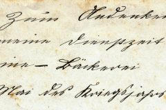 Handschriftliche Notiz an Marvin Lörkner aus dem Jahr 1915