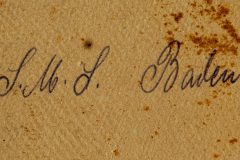 Handschriftlicher Vermerk S.M.S. Batten auf altem Papier