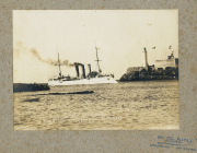 Das Kriegsschiff SMS Bremen im Hafen von Havanna 1905