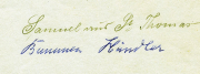 Handschriftlicher Schriftzug mit Namen Baumann