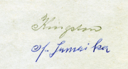 Handschriftliche Unterschriften auf Papier